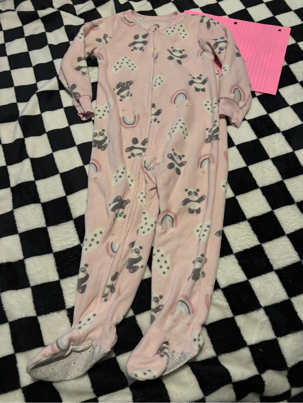 3T Soft Pink Panda & Rainbow sleeper for fall winter